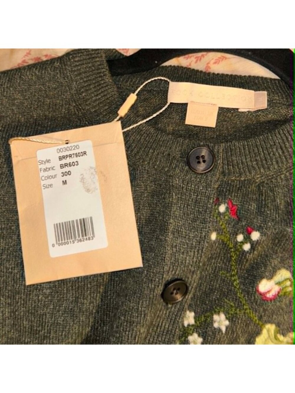 NWT $1330 Cashmere Blend Brock Collection Wool Belted Sweater Cardgan Olive Size - Picture 6 of 6